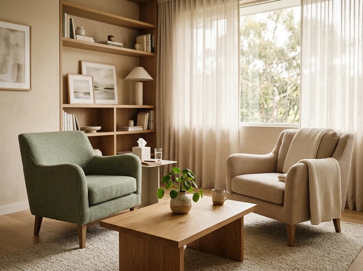 Safe, confidential psychotherapy consultation setting at MANAM